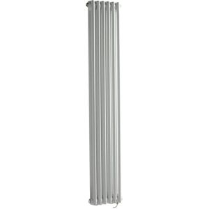 Milano Windsor - Traditional White 1500mm x 290mm Cast Iron Style Vertical Double Column Electric Radiator with Wi-Fi Thermostat - Chrome Cable Cover