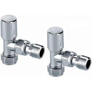 Nes Home - Modern Angled Radiator Valves Chrome