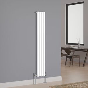 NRG Oval Column Designer Radiator Central Heating Rads Vertical Single 1600x236mm White