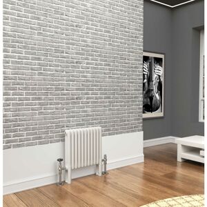 White 3 Column Horizontal Radiator 500mm h x 519mm w - Primus