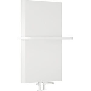 Borda Steel White Texture Vertical Designer Radiator 1800mm h x 440mm w, Electric Only - Thermostatic - WhiteWhite - Reina