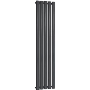 Neval Aluminium Anthracite Single Panel Vertical Designer Radiator 1800mm h x 286mm w, Electric Only - Thermostatic - AnthraciteAnthracite - Reina