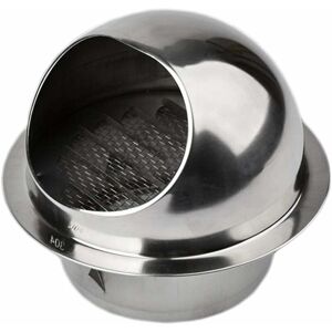 LANGRAY Round Ventilator with Stainless Steel Grille Round Grille Vent Cover Vent Outlet Wall Vent 100mm