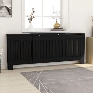 Berkfield Home - Royalton mdf Radiator Cover Black 205 cm