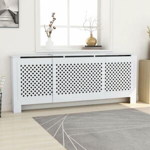 Berkfield Home - Royalton mdf Radiator Cover White 205 cm