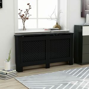 Berkfield Home - Royalton Radiator Cover Black 152x19x81 cm mdf