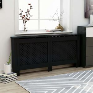 Berkfield Home - Royalton Radiator Cover Black 172x19x81 cm mdf