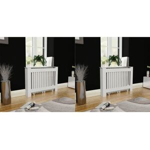 Berkfield Home - Royalton Radiator Covers 2 pcs White mdf 112 cm