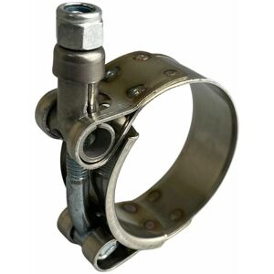 BOLTZA W2 Stainless Steel T Bolt Hose Clamps For Industrial Machinery & Exhaust Clips 41-49mm x4 - Silver