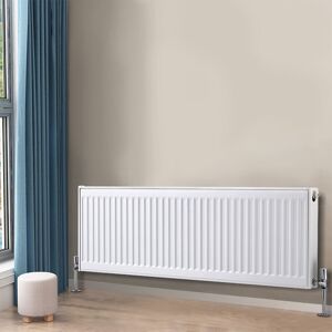 Central Heating Horizontal Radiator Single Convector Radiator Compact Double Panel Type 21 H400 x W1200mm - Warmehaus