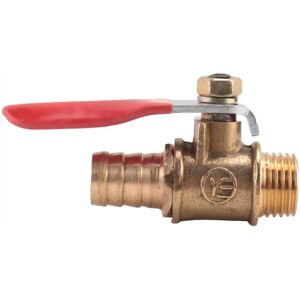 Tlily - 10 Pcs 10mm x 1/4 Inch Pt Male Thread Full Bore Lever Handle Brass Hose Pipe