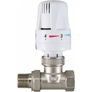 CYSLMUK 1/2' Brass Thermostatic Radiator Valve - Straight Type DN15 - Automatic Temperature Control - Underfloor Heating(DN15)