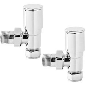 NRG - 15mm Angled Manual Radiator Valves Towel Rail Designer Valve