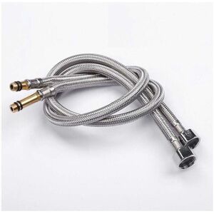 Linghhang - 2pcs (80cm) Stainless Steel U-Shaped Flexible Sanitary Hose for Flexible Faucet Inner U-Shaped Flexible Sanitary Hose for Built-in Mixer