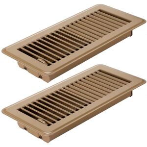 TLILY 2pcs Floor Register 4x10Inch,Heavy Duty Vents,Heat Air Vent Covers,Floor Covers for Heater b
