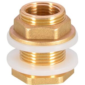 Linghhang - 4Pcs G1/2 Brass Water Tank Water Pipe Fitting Adapter Faucet Rain Bucket Socket Brass Tank Socket for Faucet Rain Bucket Water Tank