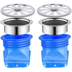 Gotrays - Adjustable Backflow Prevention, 2Pcs Silicone Floor Drain, Non-Return Valve for Bathroom Floor Pipe (Fits 3034cm).