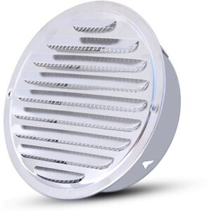 Ikodm - Air Vent - Round Air Vent, Stainless Steel Air Vent Hole, Ventilation with Net, Round Exhaust Pipe Air Vent,Suitable for 100mm opening