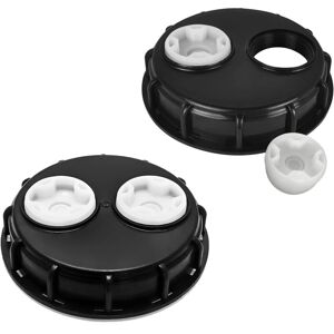 Alwaysh - 2 pieces ibc Tank Caps 163 mm, Tank Cap with Double Vent Holes, Rain Tank, Container