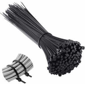 Linghhang - Black) 500 pcs 200mm x 3.2mm Cable Ties, Special Cable Ties, Nylon Cable Ties, 200mm Cable Ties.