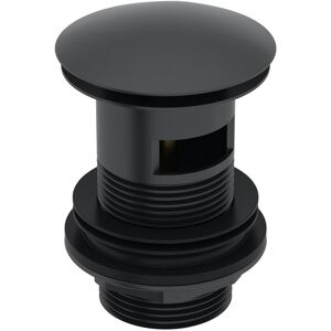 Gravahaus - black Slotted Pop Up Waste Bathroom Bath Basin solid quality brass Click Clack - Matt Black