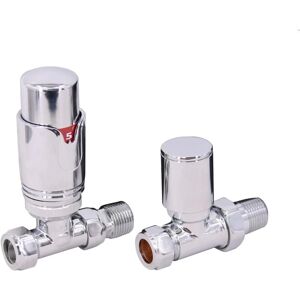 Thermostatic Radiator Valve 15mm trv Straight Chrome - Warmehaus