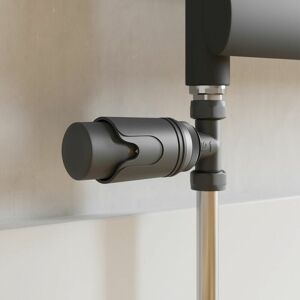 Galiflo - Straight Anthracite Thermostatic Radiator Valve Pack 15mm trv