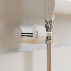 GALIFLO DuraTherm Straight White Chrome Thermostatic Radiator Valve 15mm trv Rad