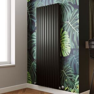 ELEGANT Modern Flat Panel Central Heating Radiator Black Vertical Double Panel Rads 1800 x 680mm