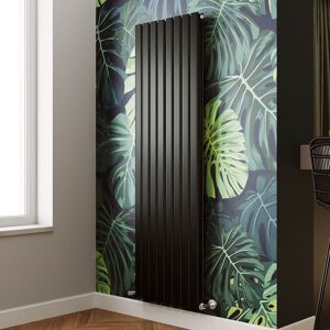 ELEGANT Modern Flat Panel Central Heating Radiator Black Vertical Double Panel Rads 1800 x 544mm