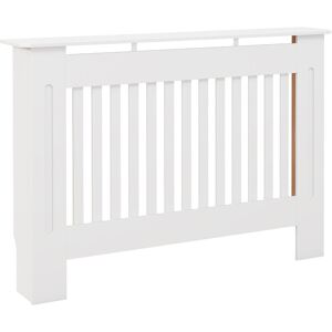 HOMCOM Radiator Cover Painted Slatted MDF Cabinet Lined Grill S/M/L S