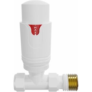 NRG - Standard White Straight Thermostatic Radiator Valve Central Heating