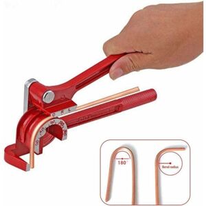 Linghhang - 3-in-1 Manual Tube Bender Size 1/4 5/16 3/8 180 Degree Lever Type Heavy Duty Bend Copper Brass Aluminum and Soft Metal for hvac Water Gas