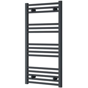 Reina - Capo Anthracite Electric Towel Rail 1000mm High x 600mm Wide (+ Anthracite On/Off Touch Element)