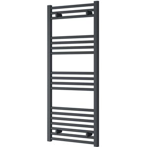 Reina - Capo Anthracite Electric Towel Rail 1200mm High x 600mm Wide (+ Anthracite On/Off Touch Element)