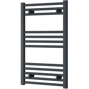 Reina - Capo Anthracite Electric Towel Rail 800mm High x 400mm Wide (+ Anthracite Thermostatic Touch Element)