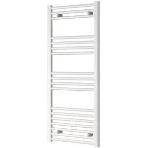 Reina - Capo White Electric Towel Rail 1200mm High x 400mm Wide (+ Chrome Thermostatic Touch Element)
