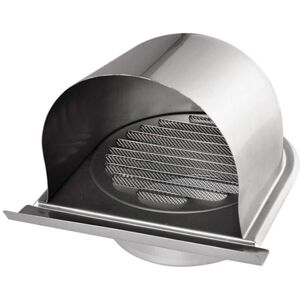 Sollbry - 100mm Stainless Steel Ventilation Grille, Round Exterior Chimney Hood Grille, u Ventilation Grille with Anti-Insect Net, Ventilation Grille