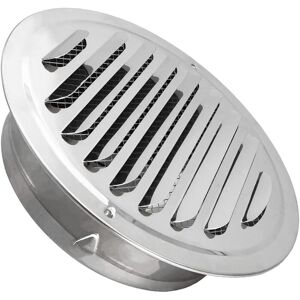 Sollbry - 150mm Stainless Steel Round Air Vent Grille Exhaust Pipe Ventilation Grill for Chimney, Kitchen, Bathroom Ventilation (150mm)