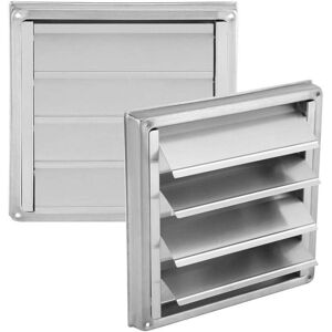 Sollbry - Air Vent Grille - Square Stainless Steel Exterior Ventilation Grille with Movable Slats Suitable for Tumble Dryer Air Conditioner Bathroom