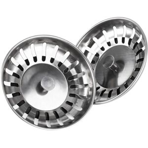 Sollbry - Set of 2 Stainless Steel Kitchen Sink Stopper, Universal Kitchen Sink Filter 78MM, Stainless Steel Anti-blocking Sink Drain Stopper, for