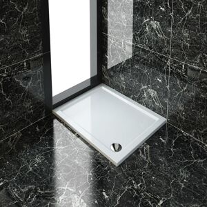 ELEGANT Tray for Shower Enclosure Cubicle + Waste Trap Rectangular 1000 x 800 x 40 mm