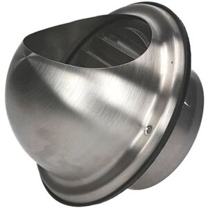 Awenta - 100mm Air Ejector Stainless Steel Duct Cap Semicircular Outside Box Casing Cover Awenta - 100mm Air Ejector Stainless Steel Duct Cap Semicircular Outside Box Casing Cover