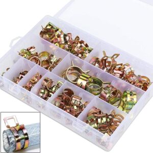 Tonchean - 100pcs Spring Hose Clamps, Hose Clips for Fuel Lines, Air Lines and Tubes (6-22mm, 10 Sizes) Tonchean - 100pcs Spring Hose Clamps, Hose Clips for Fuel Lines, Air Lines and Tubes (6-22mm, 10 Sizes)