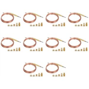 TLILY 10X Universal Gas Stove Thermocouple with 50Pcs Nuts Heating Gas Burner Replacement Thermocouple Adaptor TLILY 10X Universal Gas Stove Thermocouple with 50Pcs Nuts Heating Gas Burner Replacement Thermocouple Adaptor