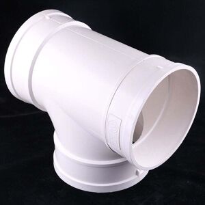 SNQ Ø110mm 3-Way Splitter Duct Connector (90 Degrees) xd - Round Duct Connector - Extraction Fan - Dryer Ventilation Tee - Ø11cm White ABS Plastic. SNQ Ø110mm 3-Way Splitter Duct Connector (90 Degrees) xd - Round Duct Connector - Extraction Fan - Dryer Ventilation Tee - Ø11cm White ABS Plastic.