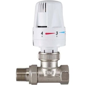 YMYNY 1/2 inch Brass Thermostatic Radiator Valve - Straight Type DN15 - Automatic Temperature Control - Underfloor Heating (DN15) YMYNY 1/2 inch Brass Thermostatic Radiator Valve - Straight Type DN15 - Automatic Temperature Control - Underfloor Heating (DN15)