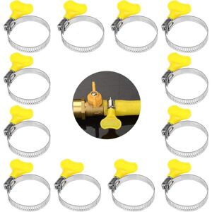 Csparkv - 12pcs 9-16mm Stainless Steel Hose Clamps for Pipe Fastening Csparkv - 12pcs 9-16mm Stainless Steel Hose Clamps for Pipe Fastening