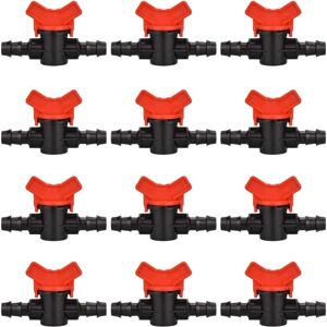 MEMKEY 12 pieces garden tap for hose, hose irrigation valve, 16 x 16 mm shut-off valve, plastic connection for external control of the garden water valve MEMKEY 12 pieces garden tap for hose, hose irrigation valve, 16 x 16 mm shut-off valve, plastic connection for external control of the garden water valve