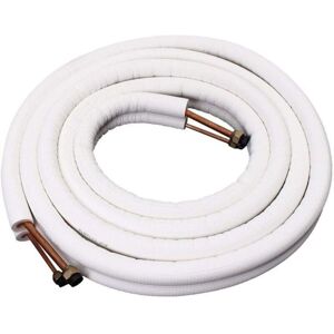 TORMATOR 1/4-3/8 Copper Connection 3m - Insulated Copper Pipe - Air Conditioner Hose Fittings - Double Pair of Coiled Tubes TORMATOR 1/4-3/8 Copper Connection 3m - Insulated Copper Pipe - Air Conditioner Hose Fittings - Double Pair of Coiled Tubes